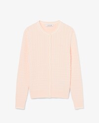 Striped Cable Knit Cardigan