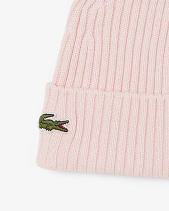 Rib Knit Brushed Wool Beanie