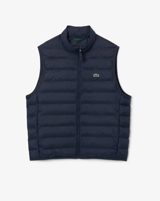 Water-Repellent Puffed Windbreaker Vest