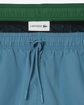 Mid Length Monochrome Swim Trunks