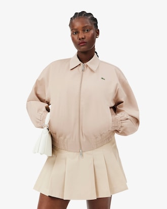 Double Collar Stretch Gabardine Jacket