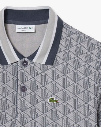 Classic Fit Monogram Jacquard Polo Shirt