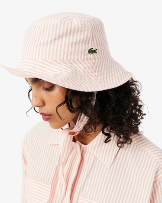 Striped Cotton Bucket Hat