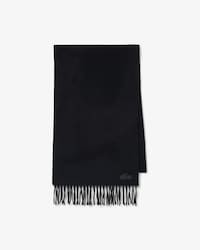 Brushed Wool Metallic Crocodile Accent Scarf