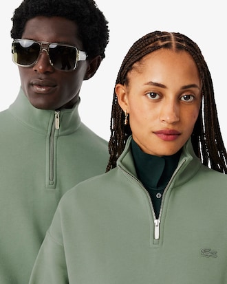 Heavy Fleece Zipper Neck Sweatshirt