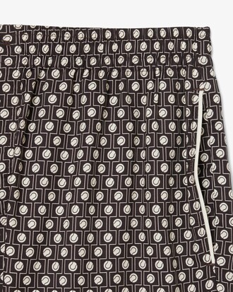 Relaxed Fit Printed Cotton Blend Shorts