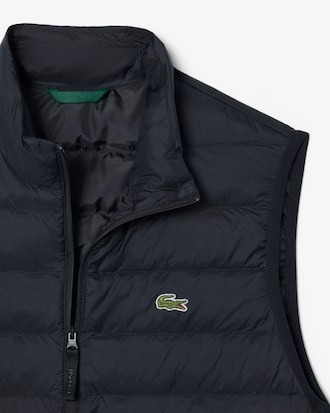 Water-Repellent Puffed Windbreaker Vest