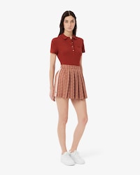 Monogram Jacquard Pleated Skirt