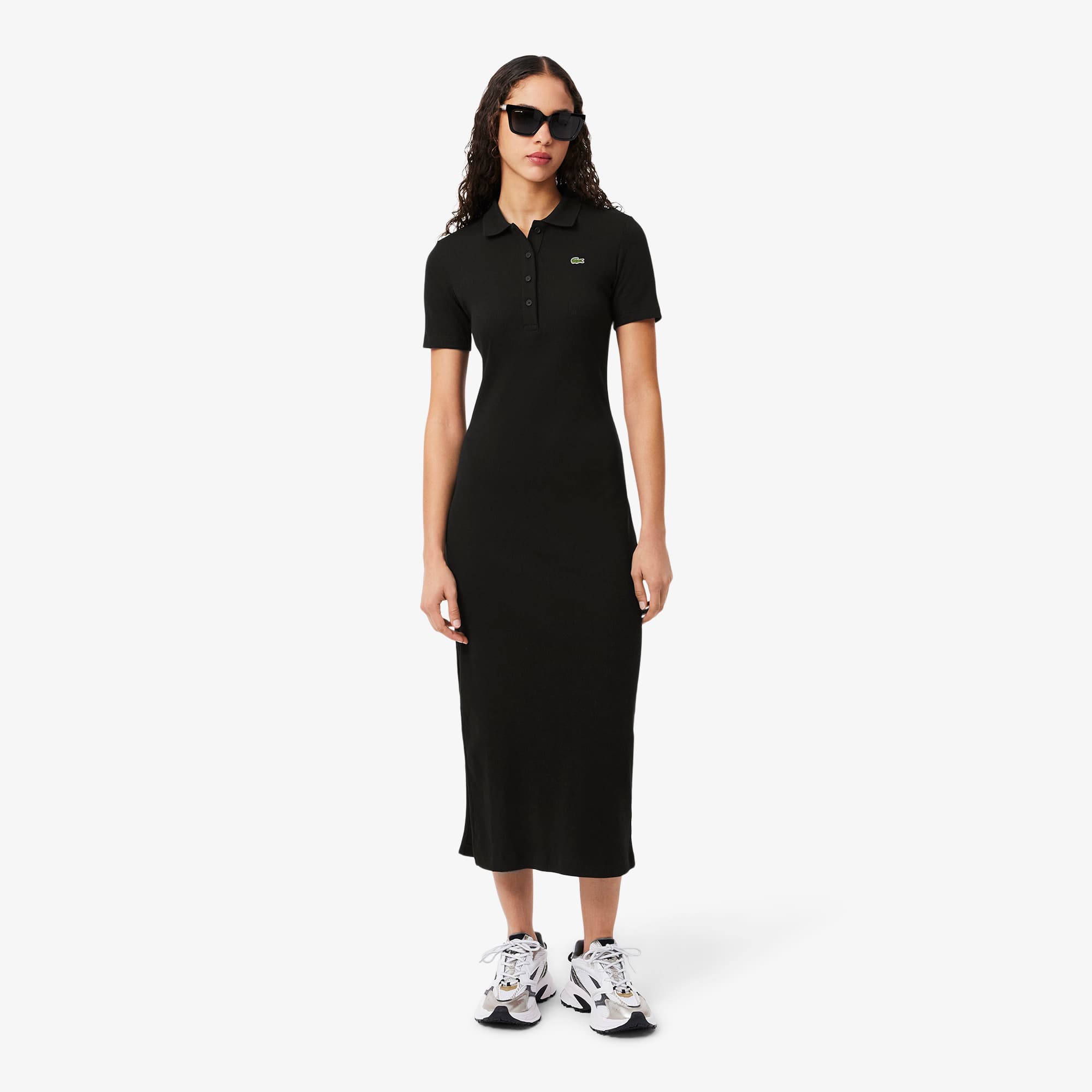 Long Ribbed Cotton Polo Dress - Women's dresses \u0026 skirts - New In 2025 |  Lacoste