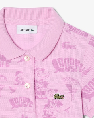 Print Piqu&eacute; Polo Dress