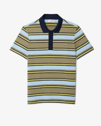 Regular Fit Striped Cotton Polo Shirt