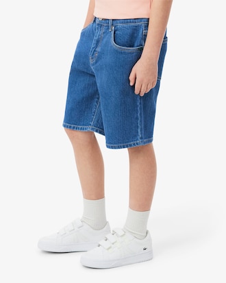 5-Pocket Stretch Denim Bermuda Shorts