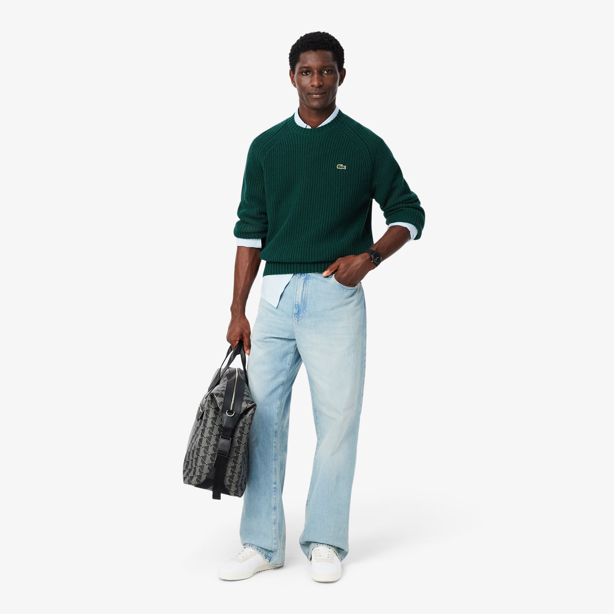 Thick Wool Crew Neck Sweater - Men's Knitwear - New In 2026 | Lacoste