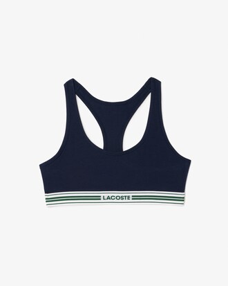 Contrast Band Stretch Cotton Bralette