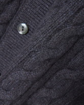 Runway Cashmere Cable Knit Cardigan