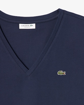 Relaxed Fit Soft Cotton V Neck T-shirt