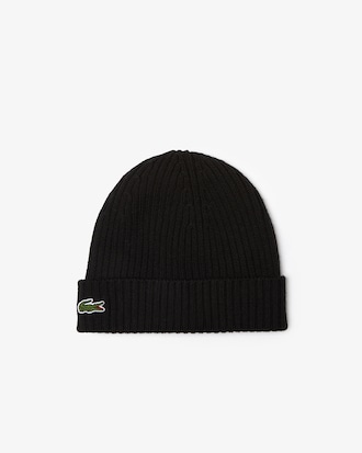 Rib Knit Brushed Wool Beanie
