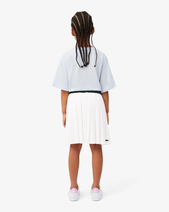 Oxford Cotton Pleated Skirt