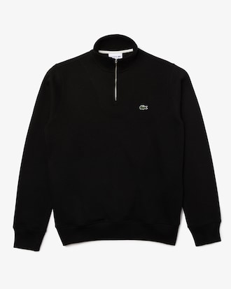 Zip-Up High Neck Interlock Sweatshirt
