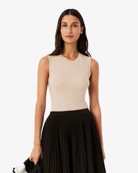 Merino Wool 3D Knit Sleeveless Sweater