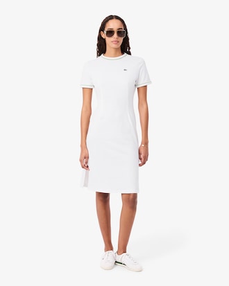 Trim Accent Jersey T-shirt Dress