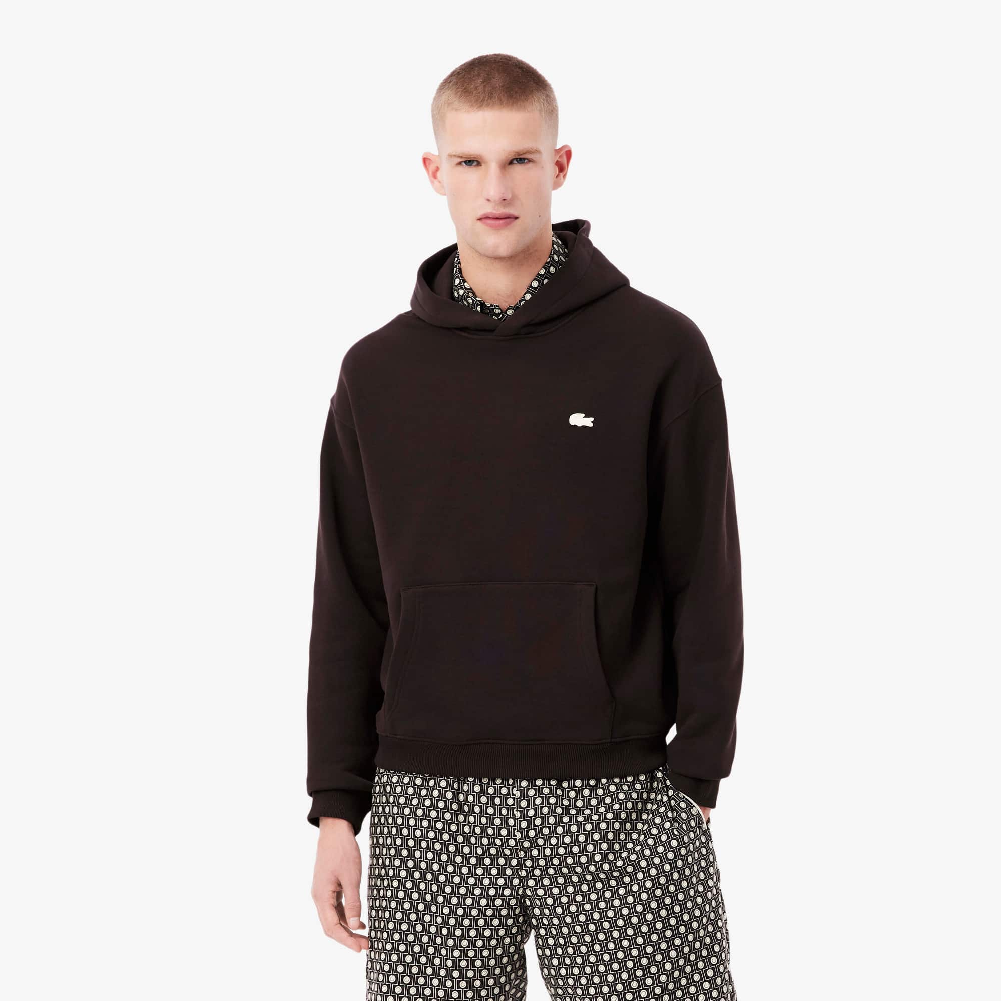 Loose Fit Printed Hoodie - Men's Sweatshirts - New In 2026 | Lacoste