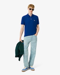 Straight Fit Landscape Motif Denim Jeans