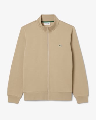 Zip-Up High Neck Fleece Sweatshirt