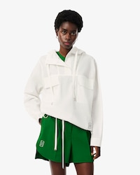 Oversized Hooded Cotton Pull-Over Jacket