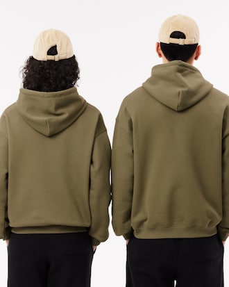 Loose Fit Badge Accent Hoodie