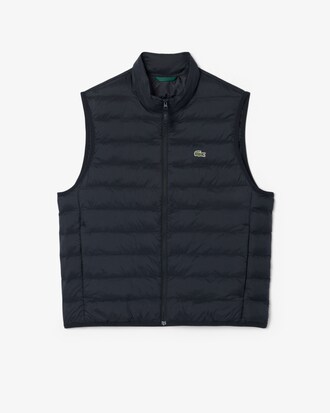 Water-Repellent Puffed Windbreaker Vest
