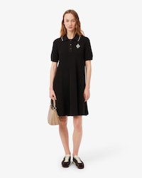 Badge Accent Cotton Polo Dress