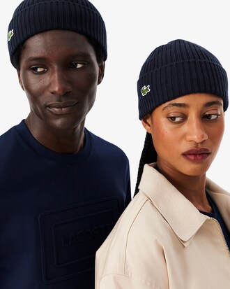 Rib Knit Brushed Wool Beanie