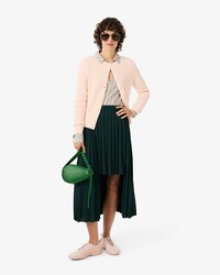 Striped Cable Knit Cardigan