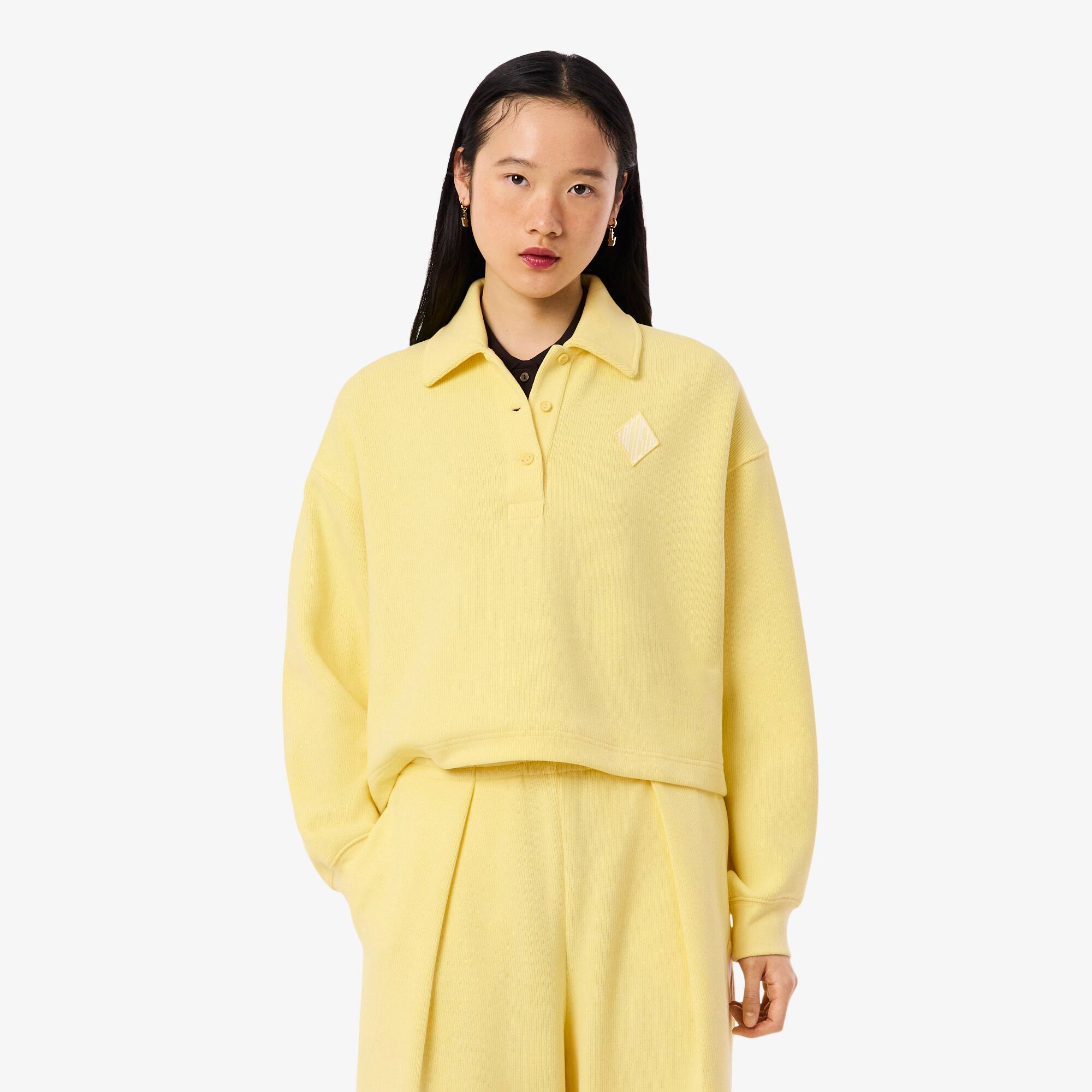 Oversized Ribbed Polo Sweatshirt - undefined - New In 2026 | Lacoste
