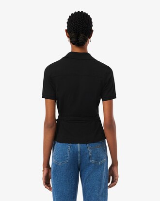 Stretch Mini Piqu&eacute; Wrap Polo Shirt