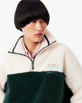 High Neck Oversized Fleece Sweatshirt