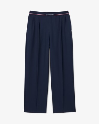 Oversized Wool Blend Pleated Pants