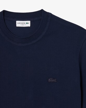 Ribbed Neck Petit Piqué T-shirt