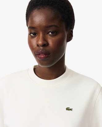Relaxed Fit Piqu&eacute; Crew Neck Sweatshirt