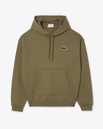 Loose Fit Badge Accent Hoodie