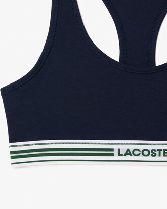Contrast Band Stretch Cotton Bralette