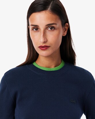 3D Knit Crew Neck Sweater