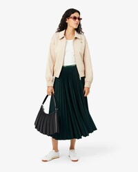 Long Pleated Elasticated Waist Skirt