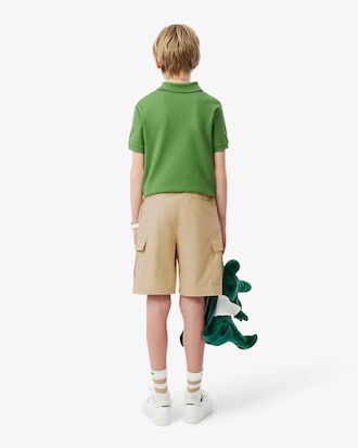 Long Gabardine Cargo Shorts