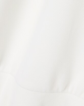 High Neck Zipped Piqu&eacute; Sweatshirt