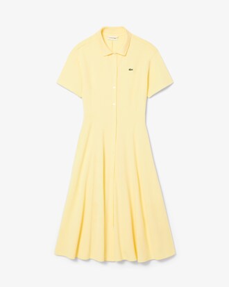 Flared Piqu&eacute; Polo Dress