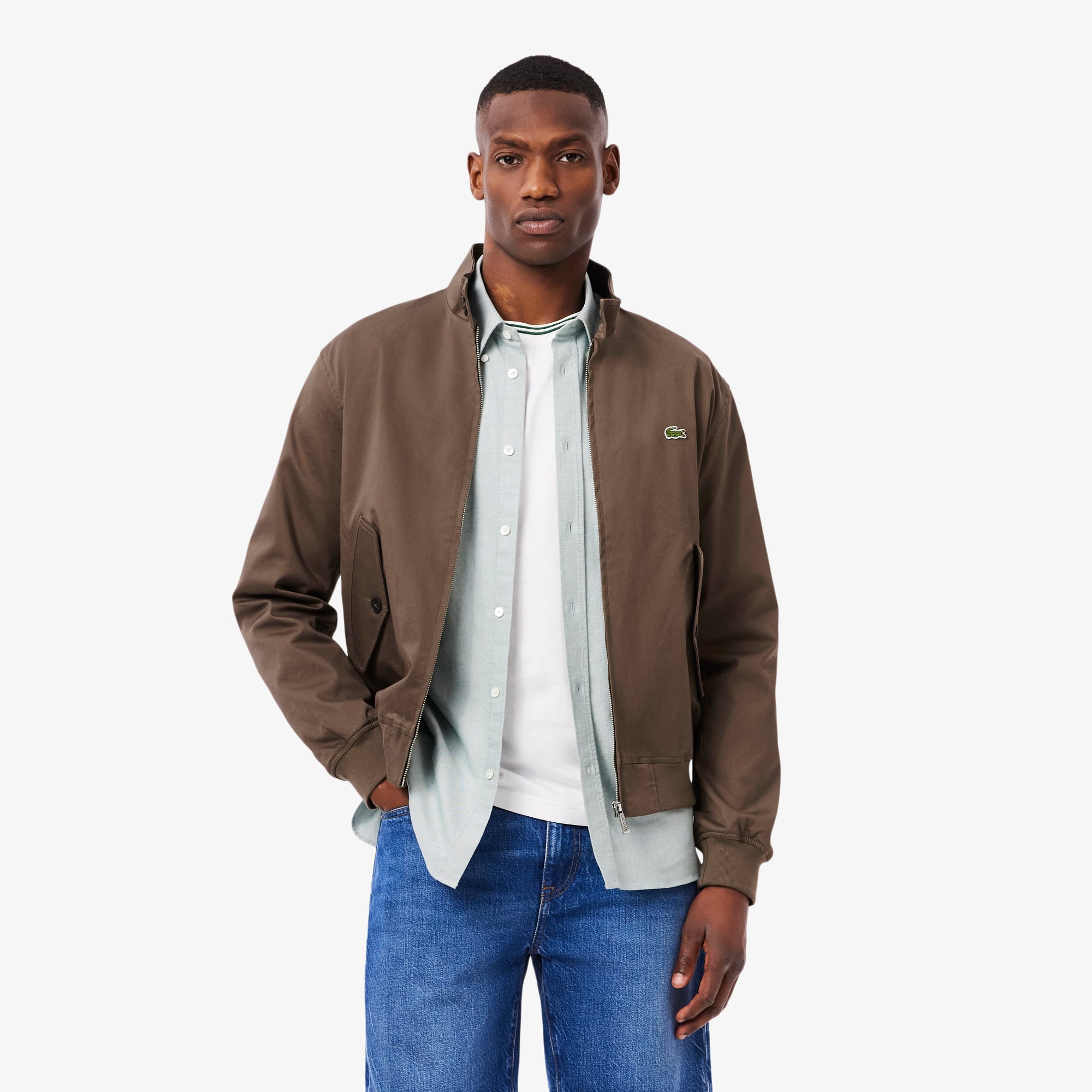 Water-Repellent Twill Harrington Jacket - Men's Jackets & Coats