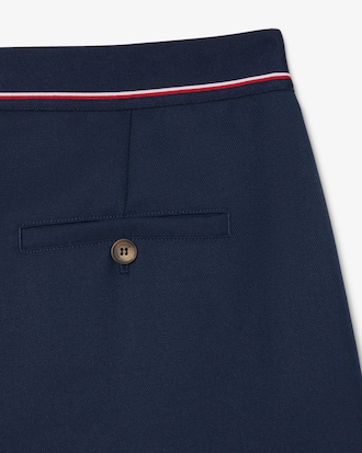 Oversized Wool Blend Pleated Pants
