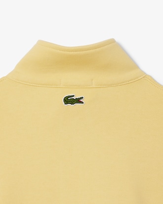 High Neck Zip-Up Print Sweatshirt